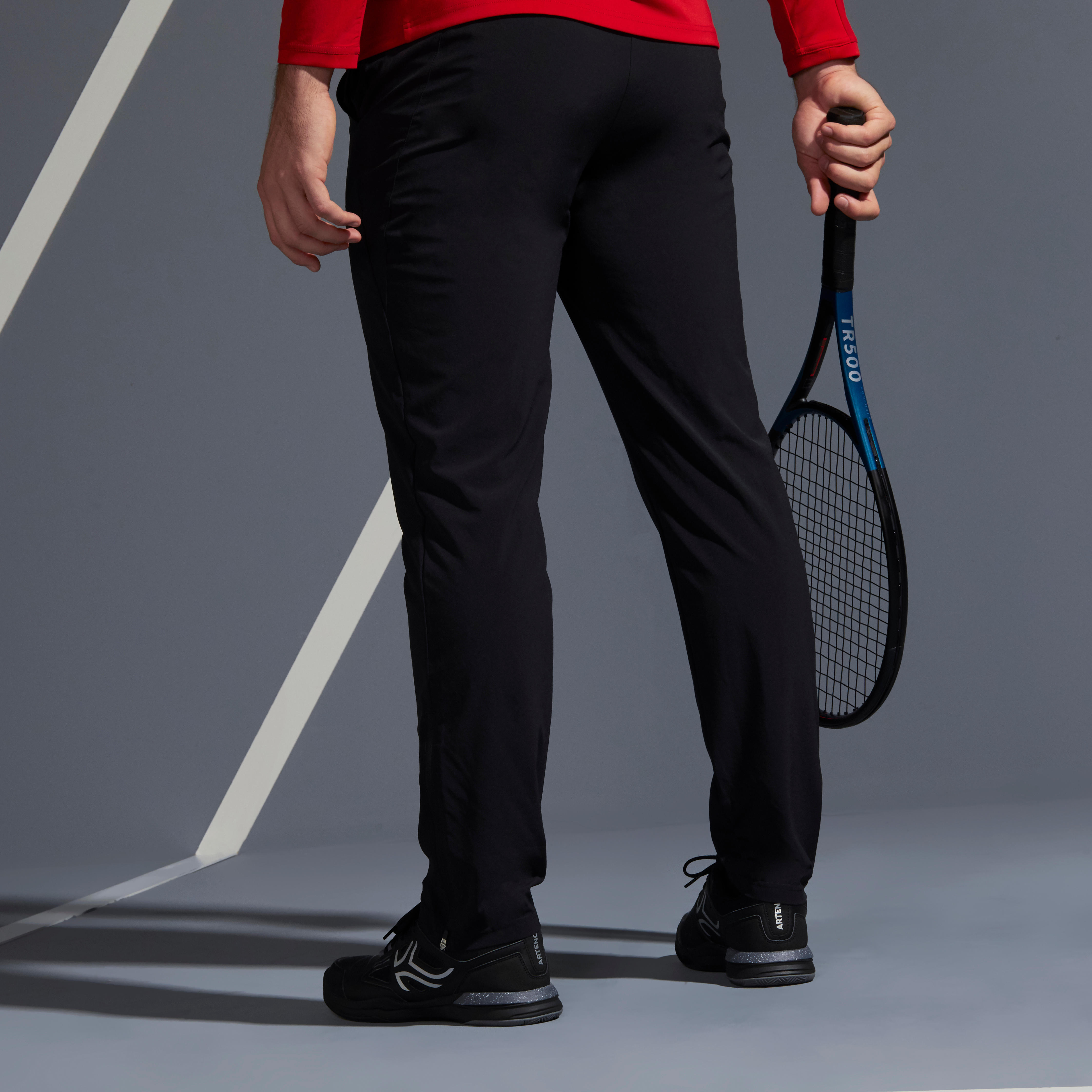 Pantal n de tenis hombre Artengo TPA 500 negro Decathlon