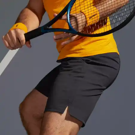 Men's Dry Tennis Shorts TSH 500 - Grey