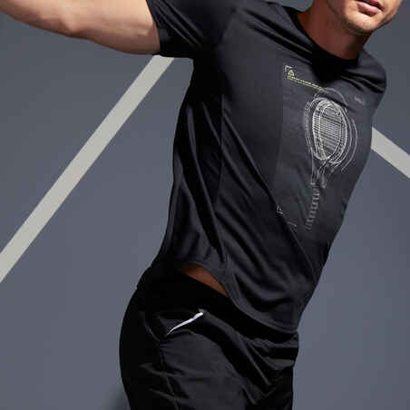 Men's Tennis T-Shirt TTS100 - Black