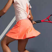 Girls' Tennis Skirt TSK500 - Coral