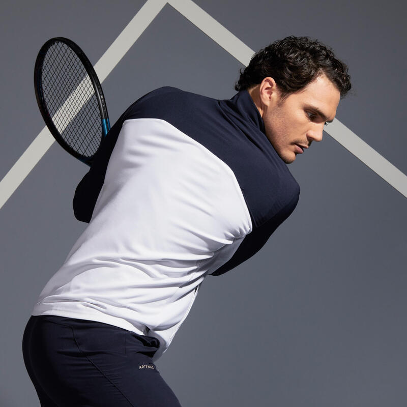 VESTE DE TENNIS HOMME ESSENTIAL BLEU BLANC