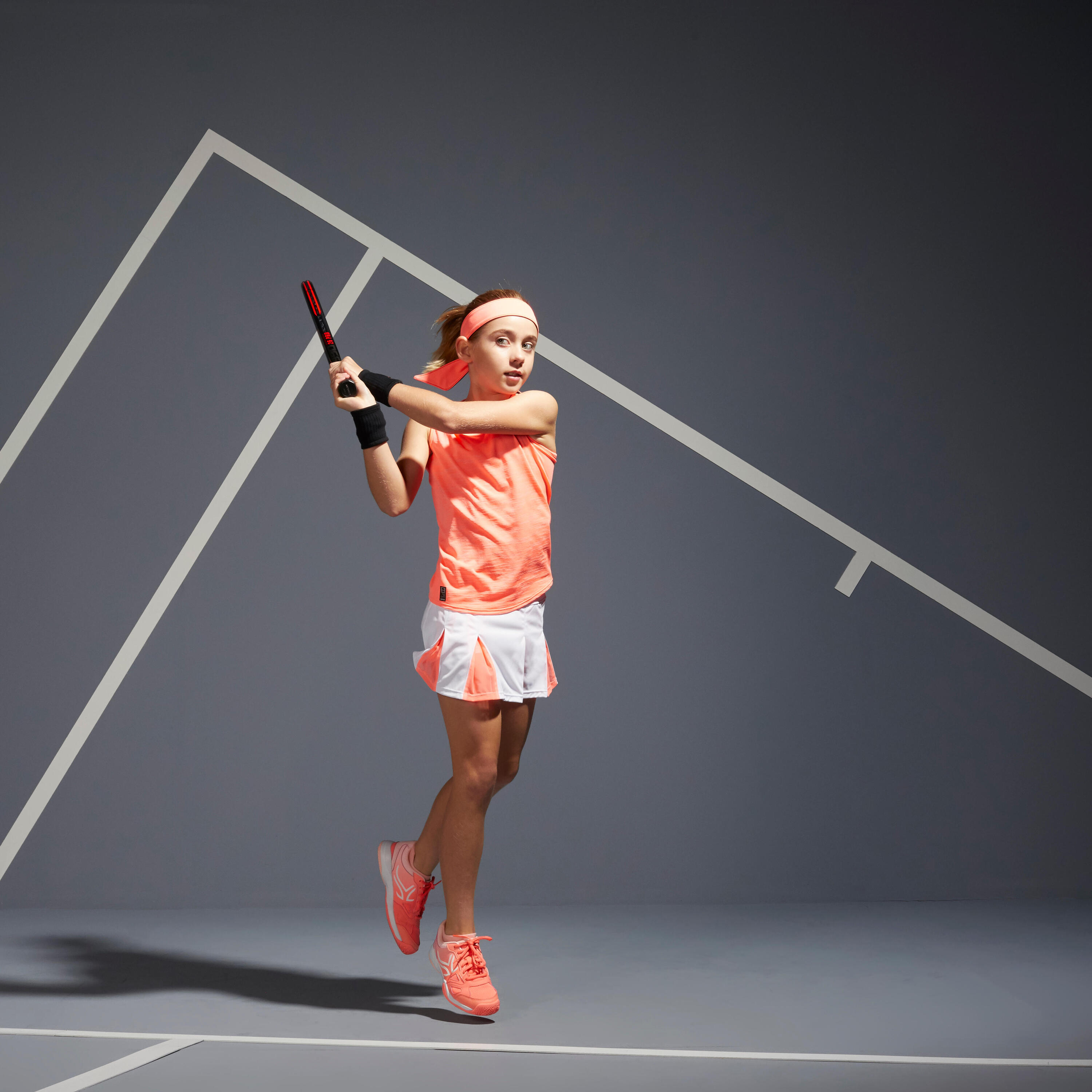 Girls' Skirt 900 - Coral 2/10