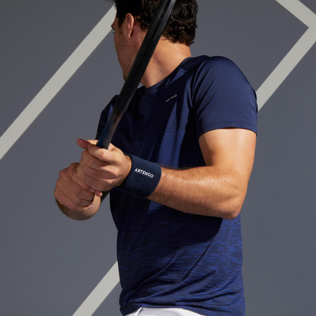 Tennis T-Shirt Herren Soft 500 blau