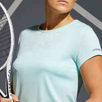 Women's Tennis Quick-Dry Crew Neck T-Shirt Essential 100 - Light Green