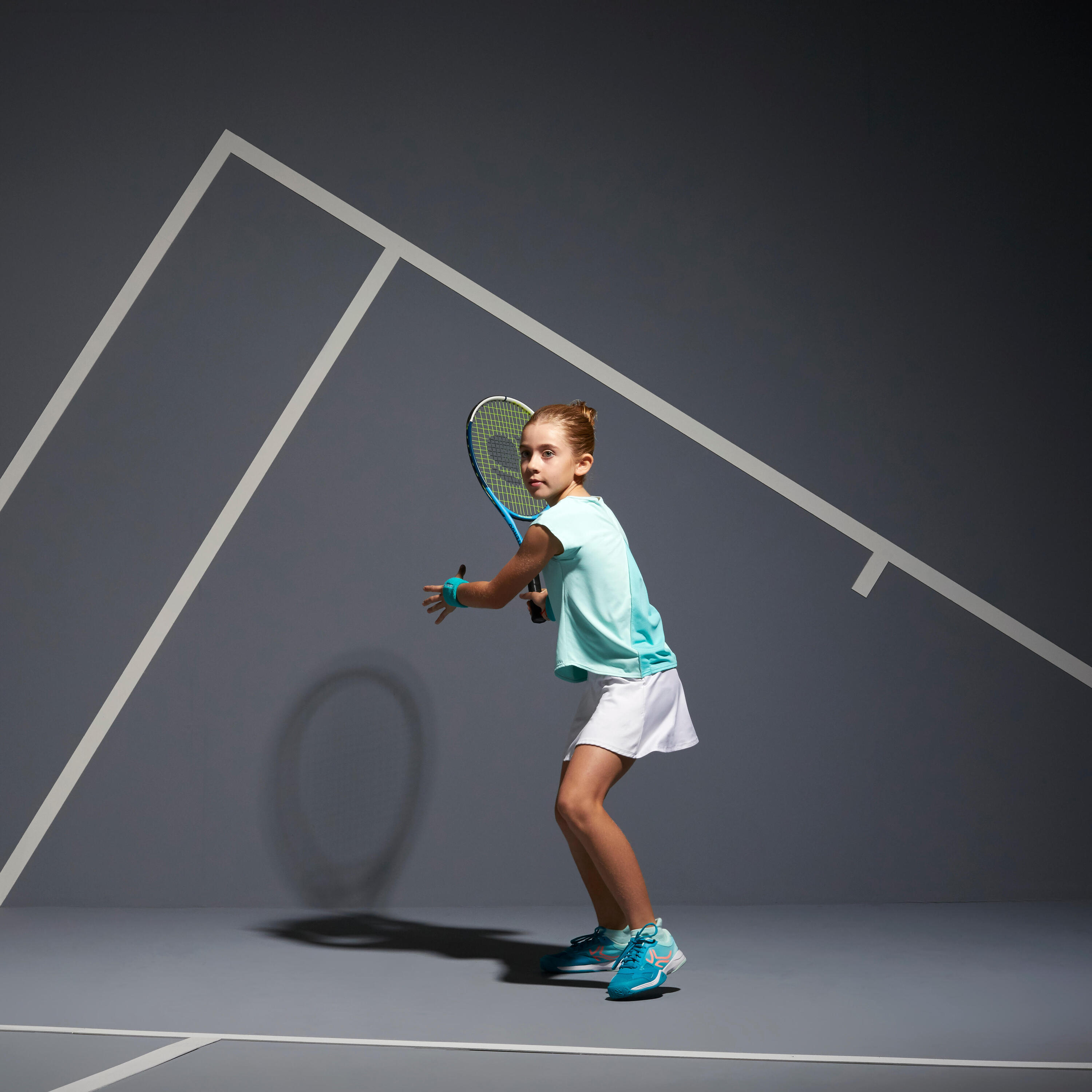 Girls' T-Shirt 500 - Turquoise 2/16