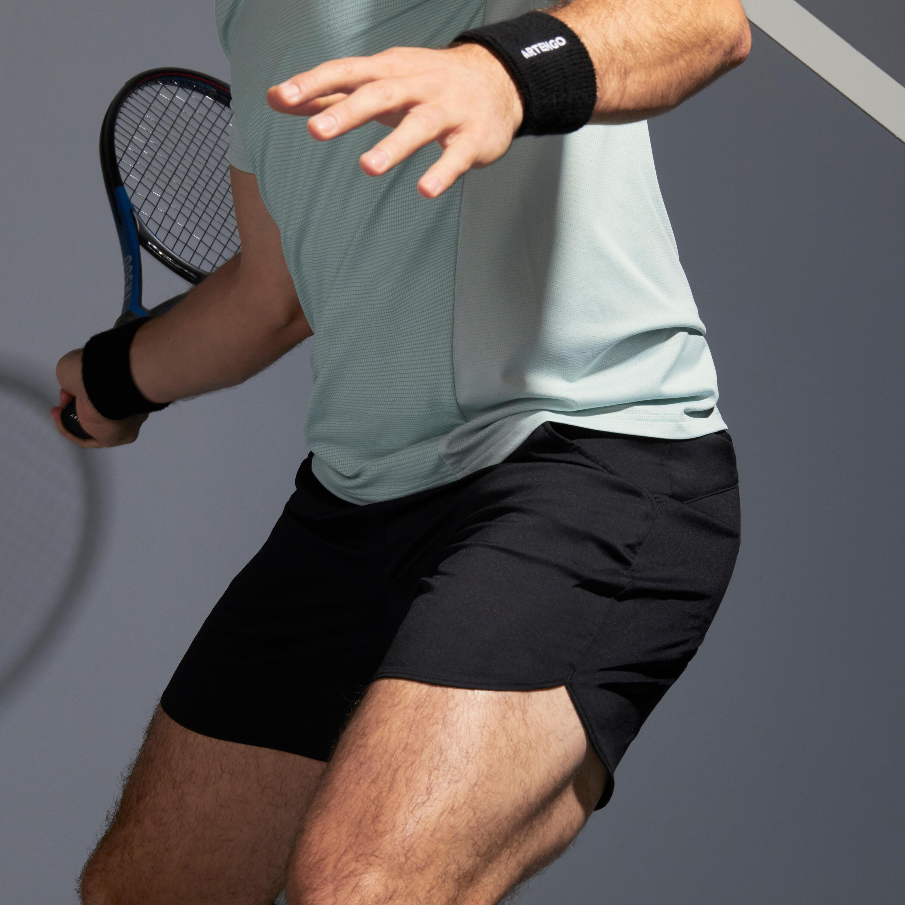 Men's Tennis Shorts Dry Court - Black 7/9