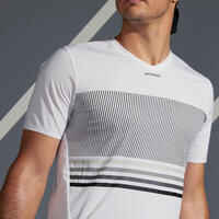 Tennis T-Shirt Herren TTS900 Light weiß/schwarz