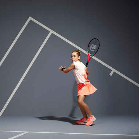 Girls' Tennis Skirt TSK500 - Coral