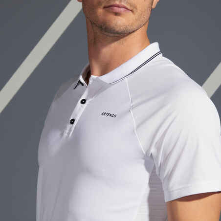 Tennis-Poloshirt Dry 500 Herren weiß