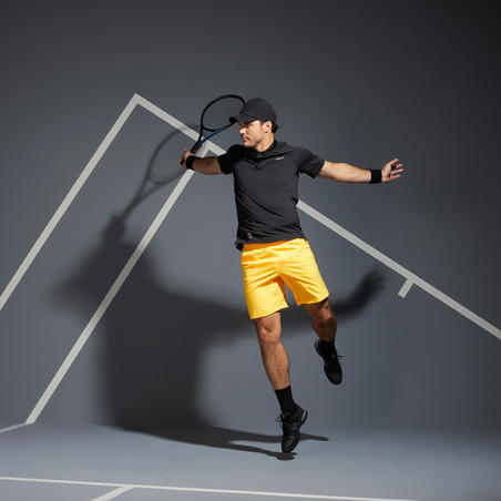 חולצת טניס לגברים גזרת פולו TPO 500 Dry - שחור