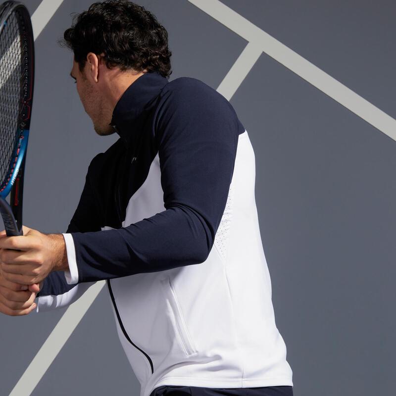 VESTE DE TENNIS HOMME ESSENTIAL BLEU BLANC