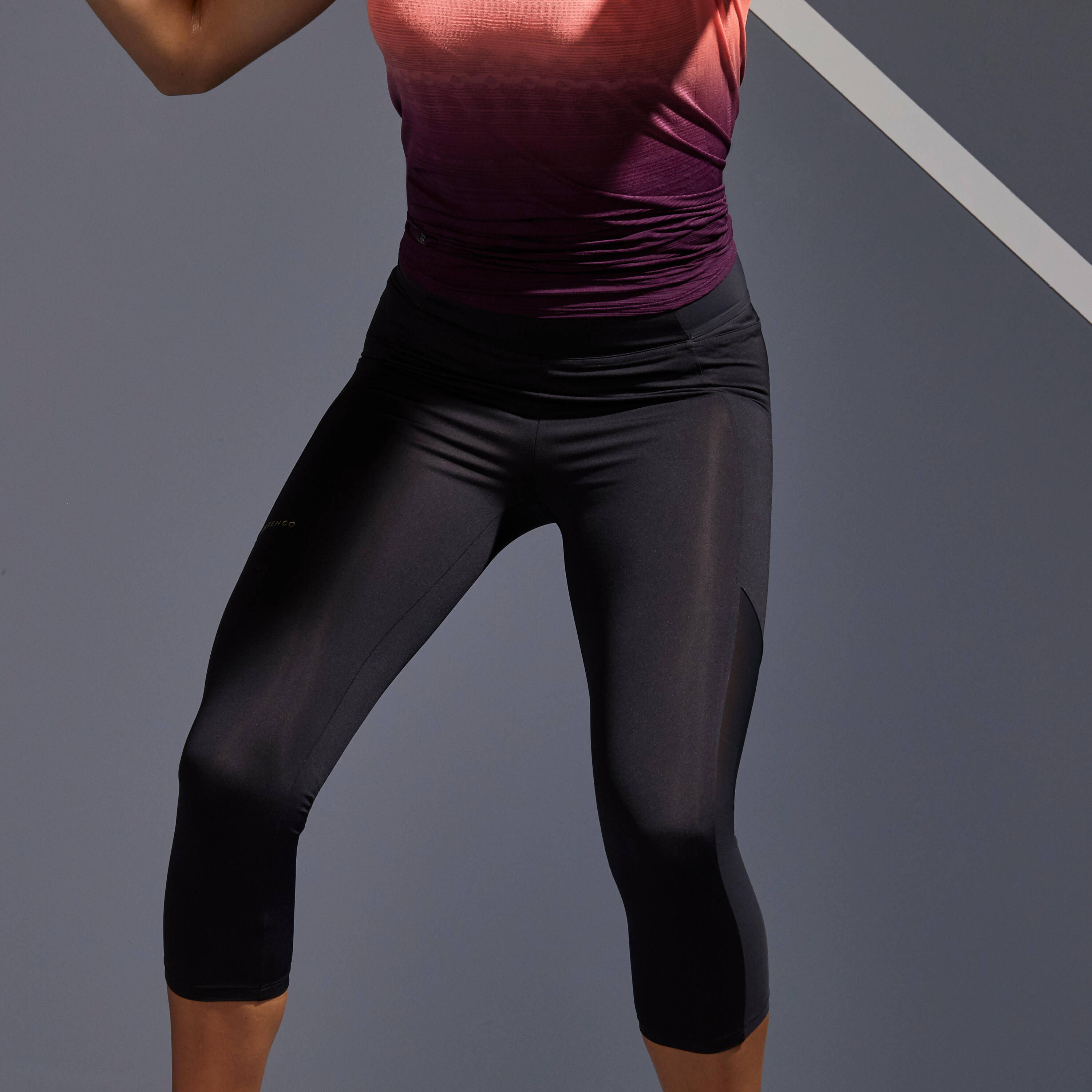 Women Tennis Leggings - Cropped Dry 900 Black -  4