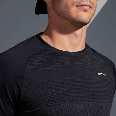 Tennis T-Shirt Herren TTS Soft Plus schwarz