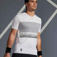Tennis T-Shirt Herren TTS900 Light weiß/schwarz