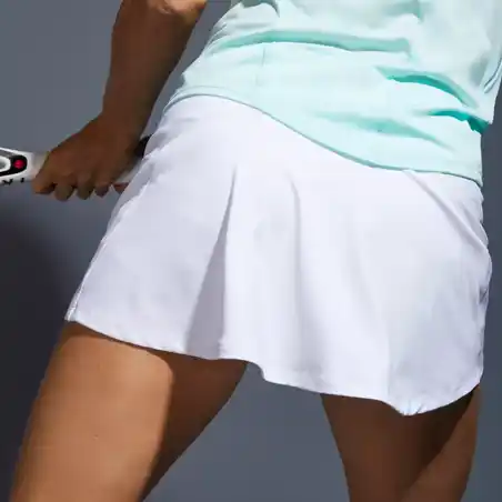 Women's Tennis Quick-Dry Skirt Essential 100 - White