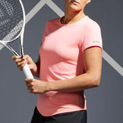 Women Tennis T-Shirt -TTS100 Dry Coral
