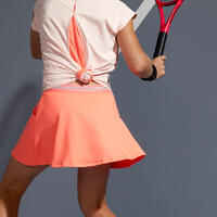 Girls' Tennis Skirt TSK500 - Coral