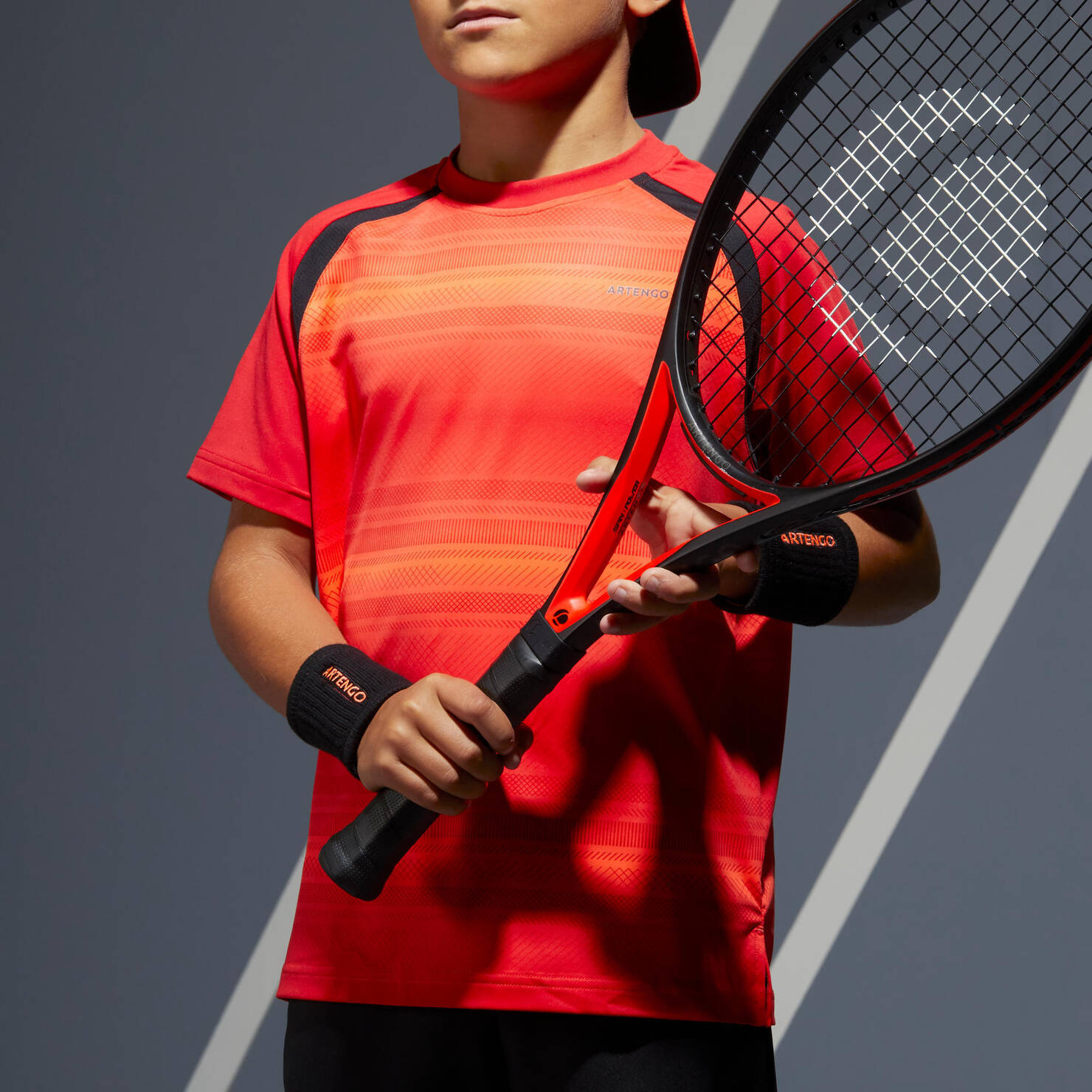 Kids Tennis T-Shirt - TTS500 Red