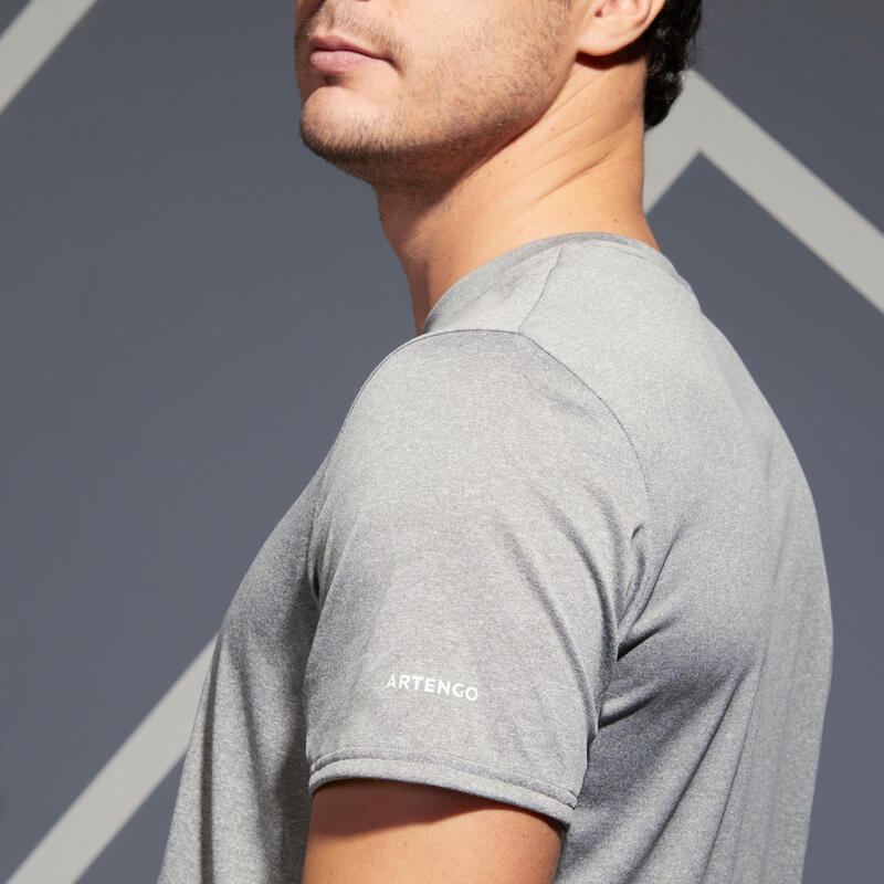男款網球T恤TTS100 - 灰色