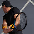 Tunna tenniskläder som andas, herr Racketsport - T-shirt SOFT 500 herr SVART ARTENGO - Padelkläder