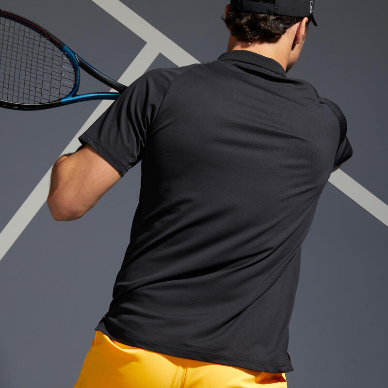 Men's Tennis Polo Shirt TPO 500 Dry Green Graphic ARTENGO Decathlon