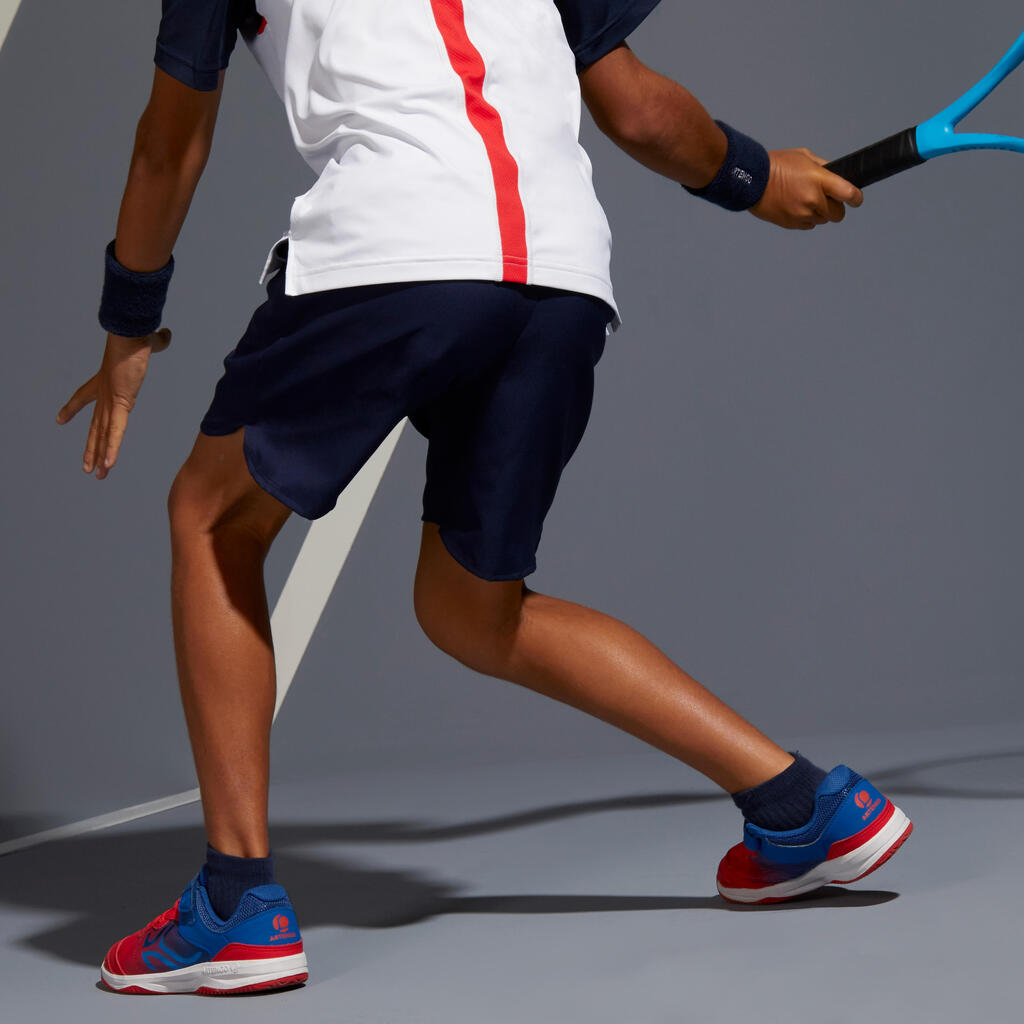 Short de tennis garcon - TSH500 bleu marine