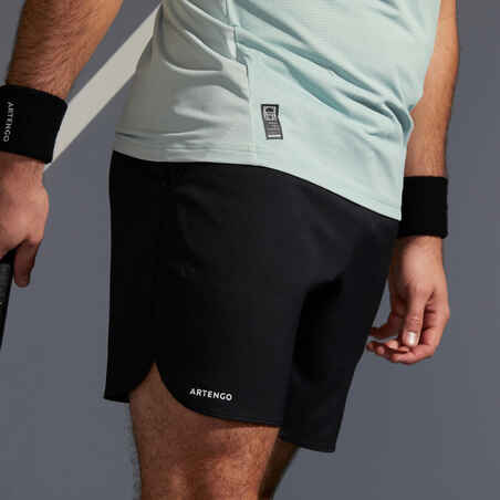 Tennis-Shorts Herren Dry Court 500 schwarz