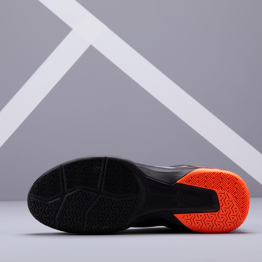 Vīriešu tenisa apavi dažādiem segumiem “TS500”, melni, oranži