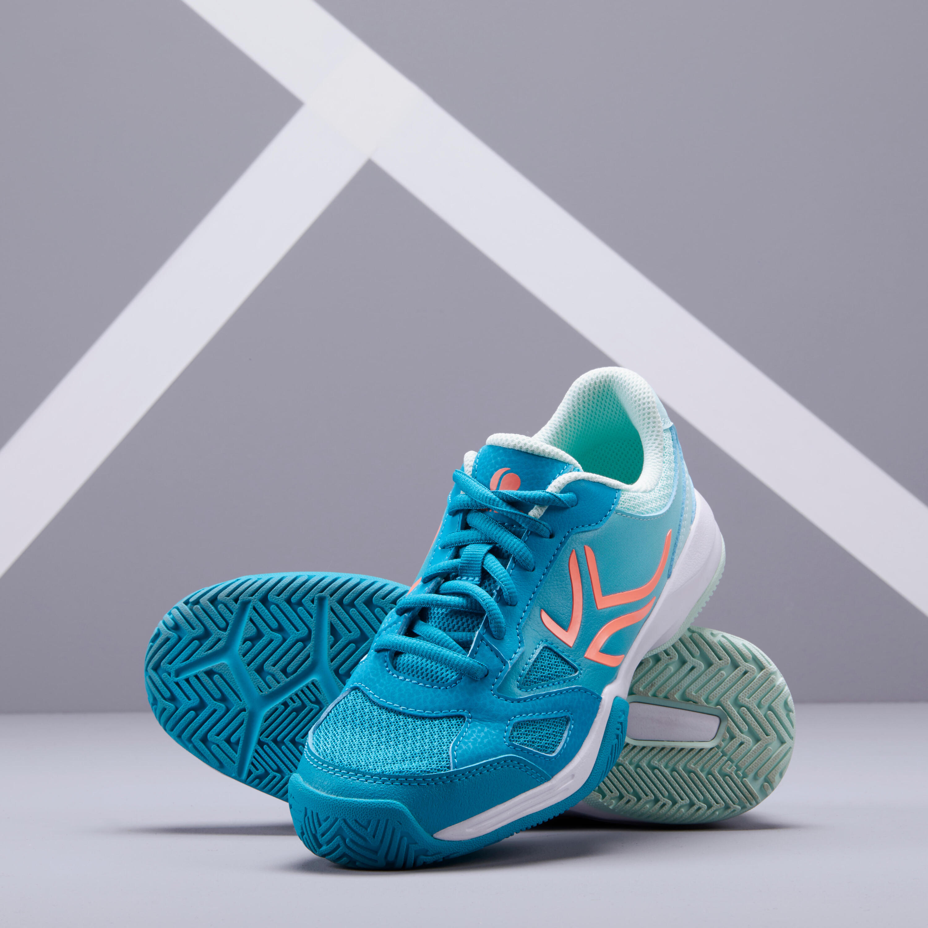 TS560 Kids' Tennis Shoes - Turquoise 6/11