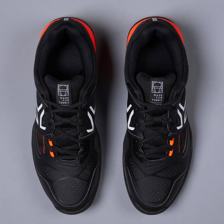 TS500 Multicourt Tennis Shoes - Black/Orange