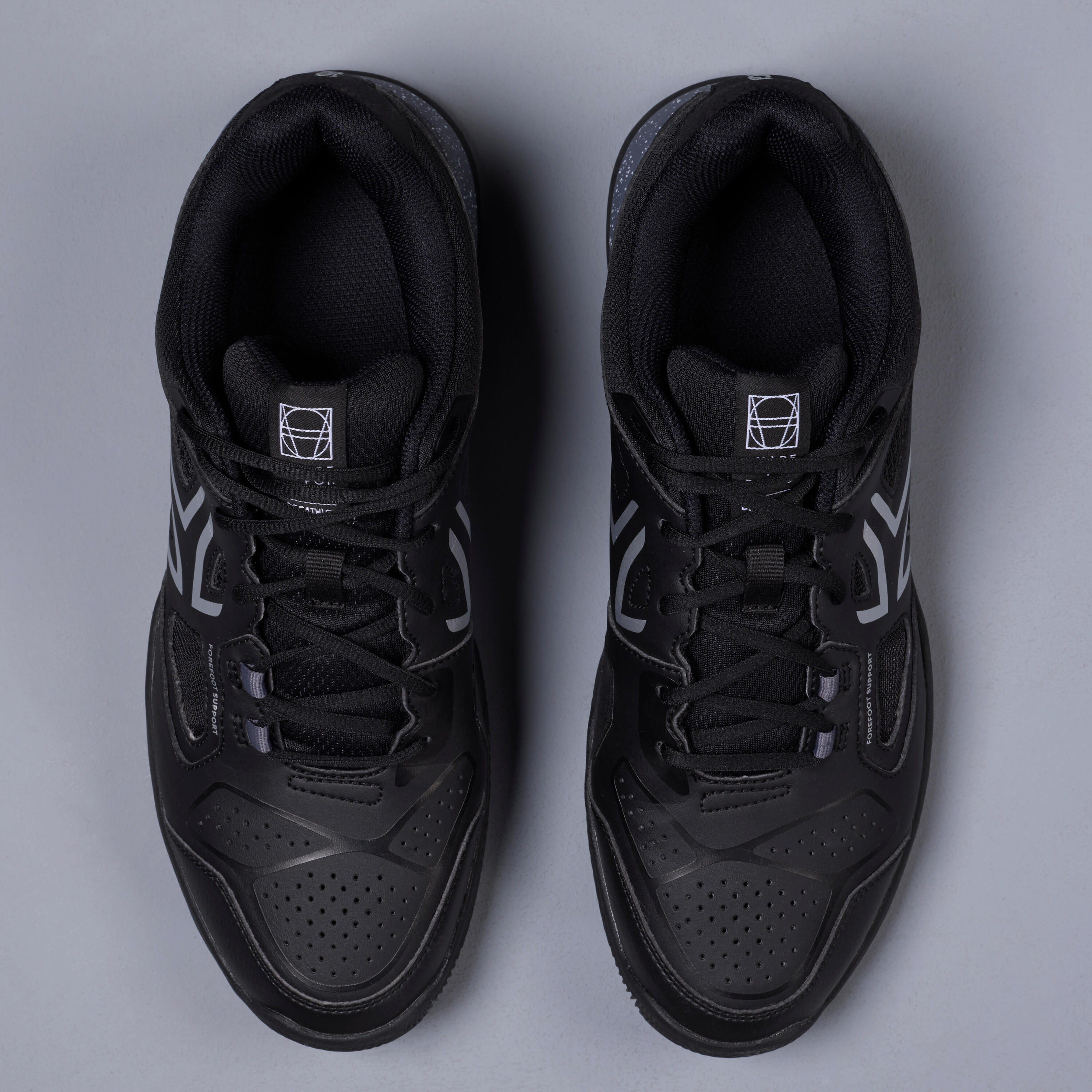 Men's Clay Court Tennis Shoes TS 500 - Black/Grey 5/8