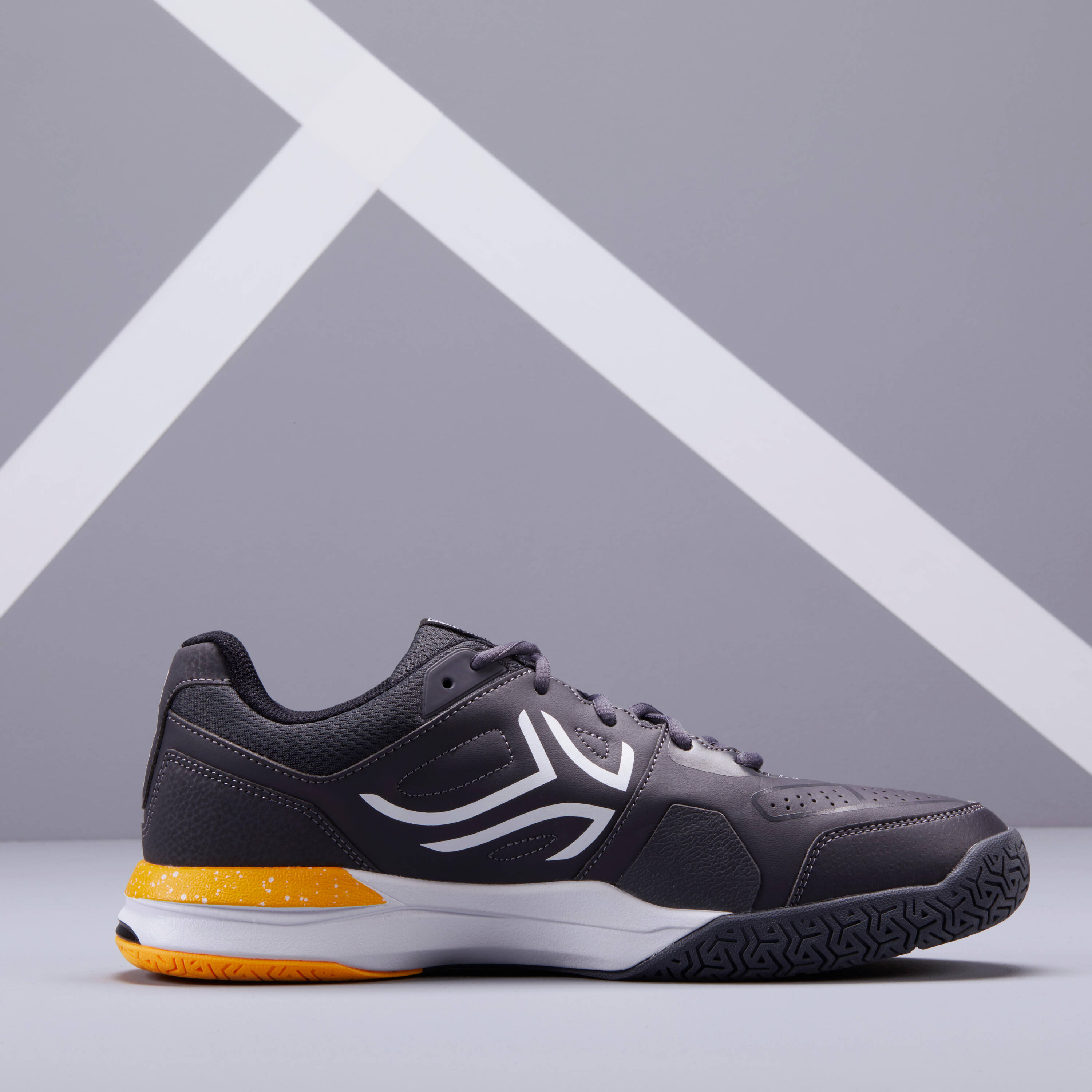 Men's Multi-Court Tennis Shoes TS500 - Grey/Yellow -  2