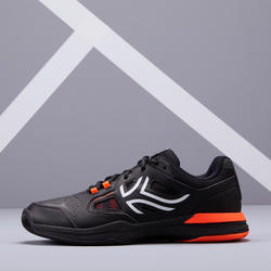 CHAUSSURES DE TENNIS HOMME TS500 NOIR ORANGE MULTI COURT