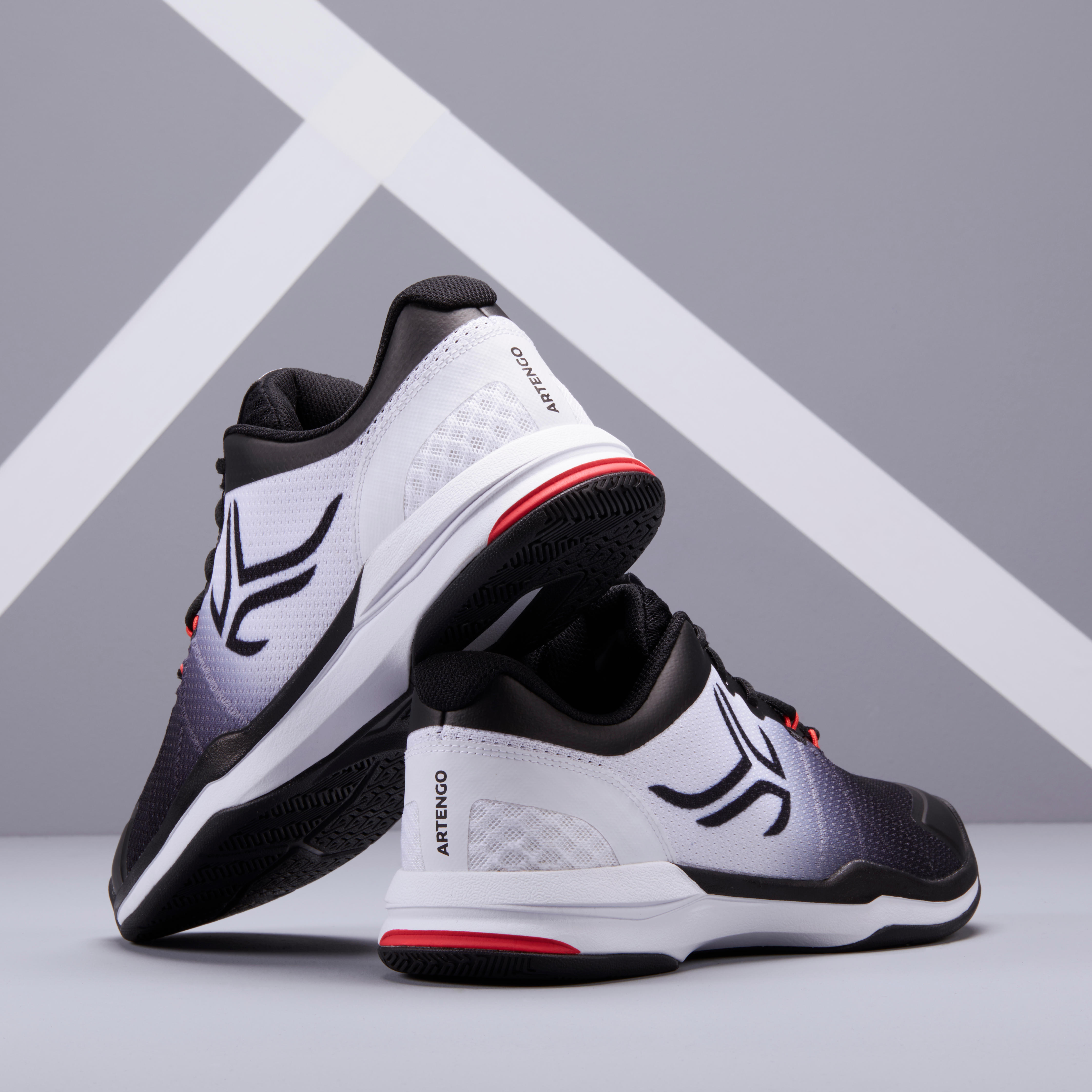 CALZADO DE TENIS HOMBRE TS590 BLANCO NEGRO MULTITERRENO - Decathlon