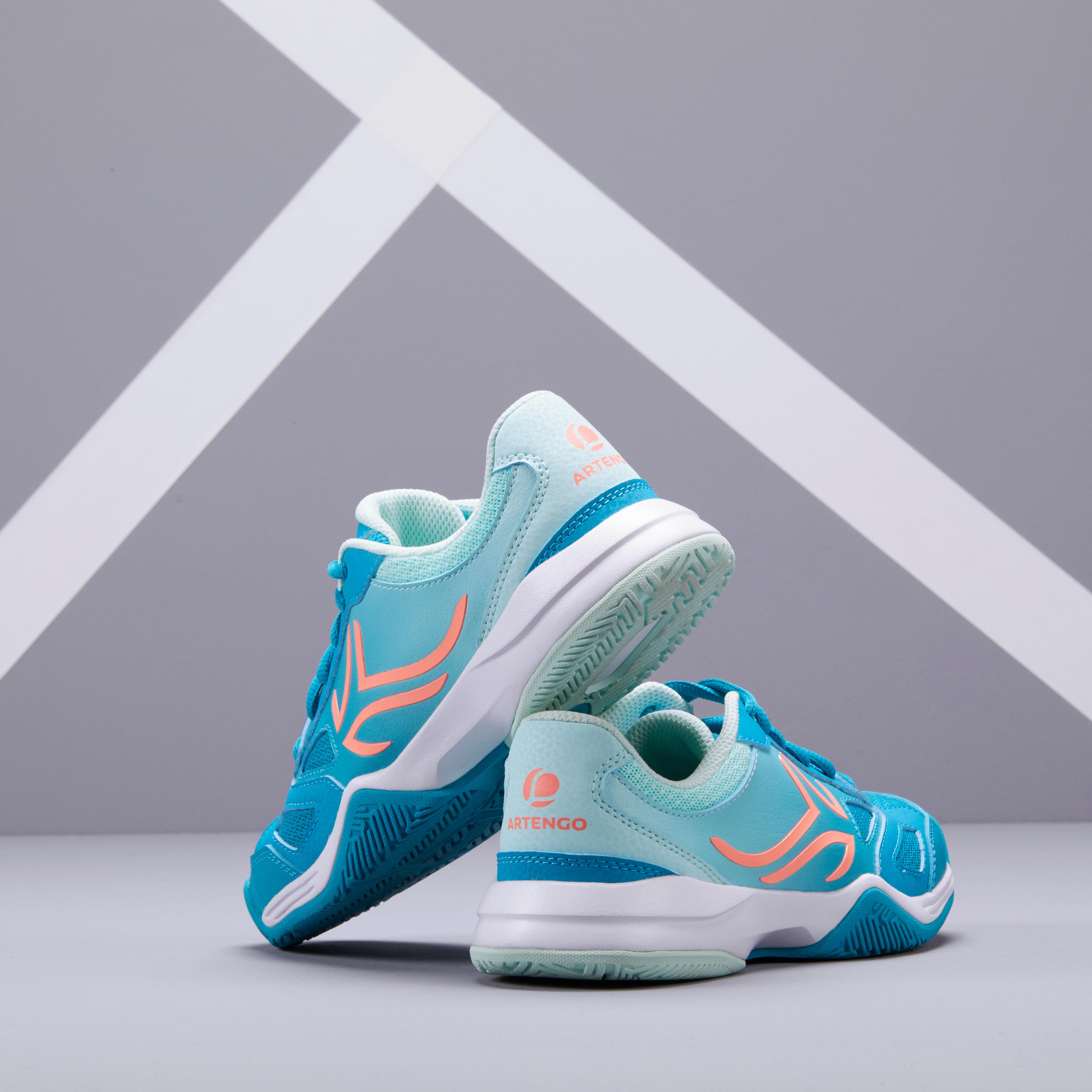 TS560 Kids' Tennis Shoes - Turquoise 7/11
