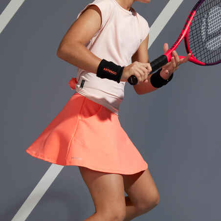 Girls' Tennis Skirt TSK500 - Coral