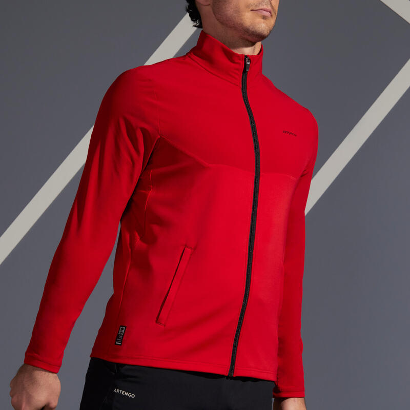 VESTE DE TENNIS HOMME ESSENTIAL NOIR GRIS