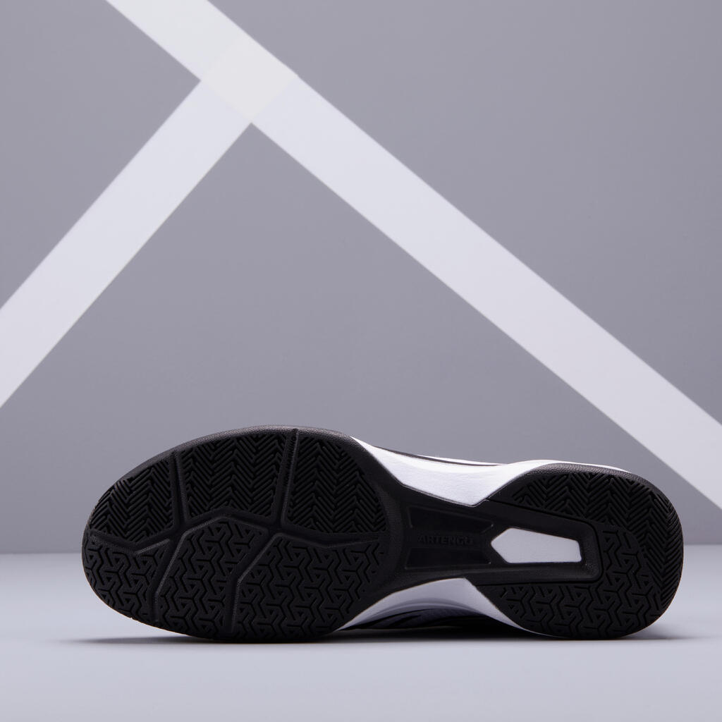 Pánska tenisová obuv TS590 na všetky povrchy čierno-biela