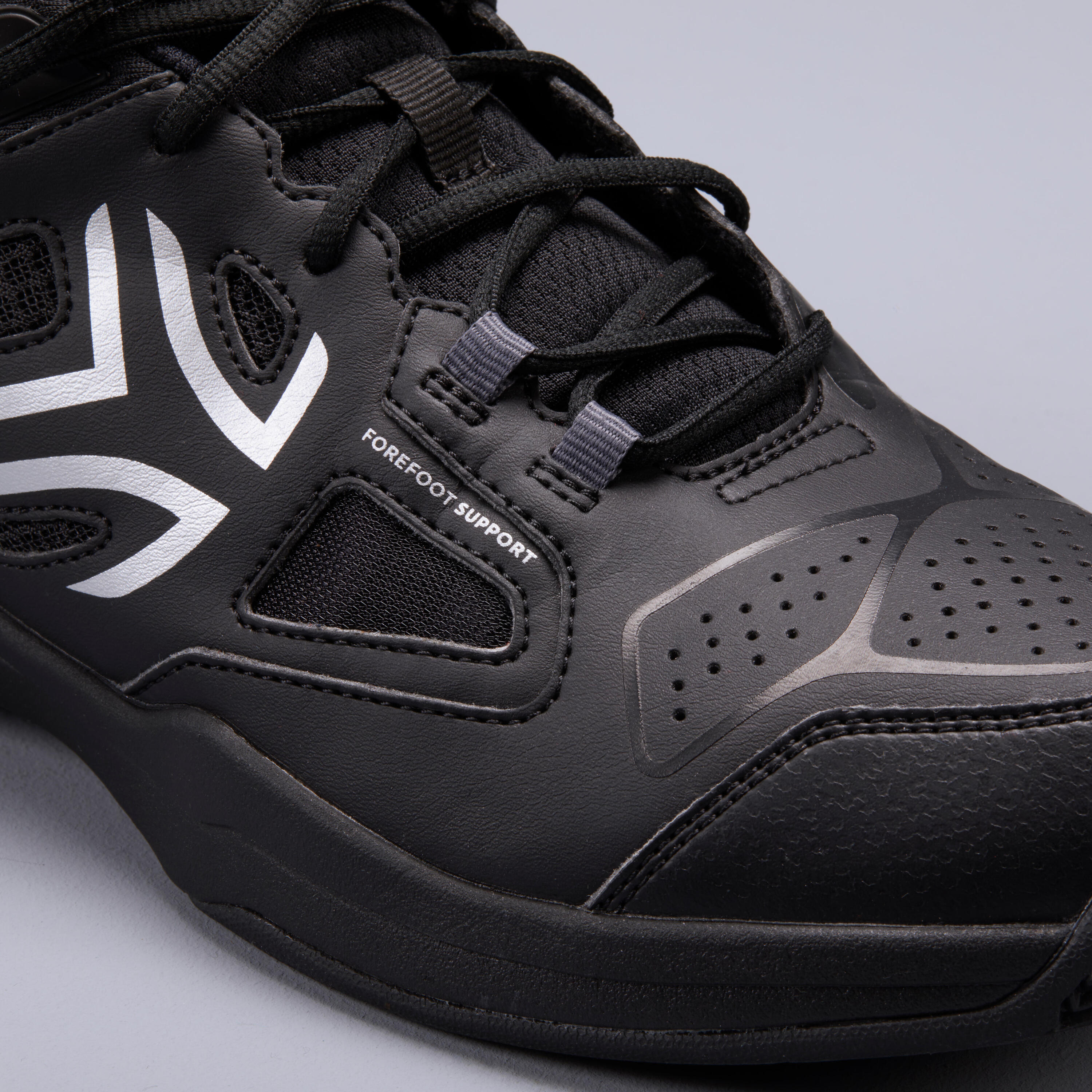 Men's Clay Court Tennis Shoes TS 500 - Black/Grey 8/8