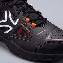 CHAUSSURES DE TENNIS HOMME TS500 NOIR ORANGE MULTI COURT