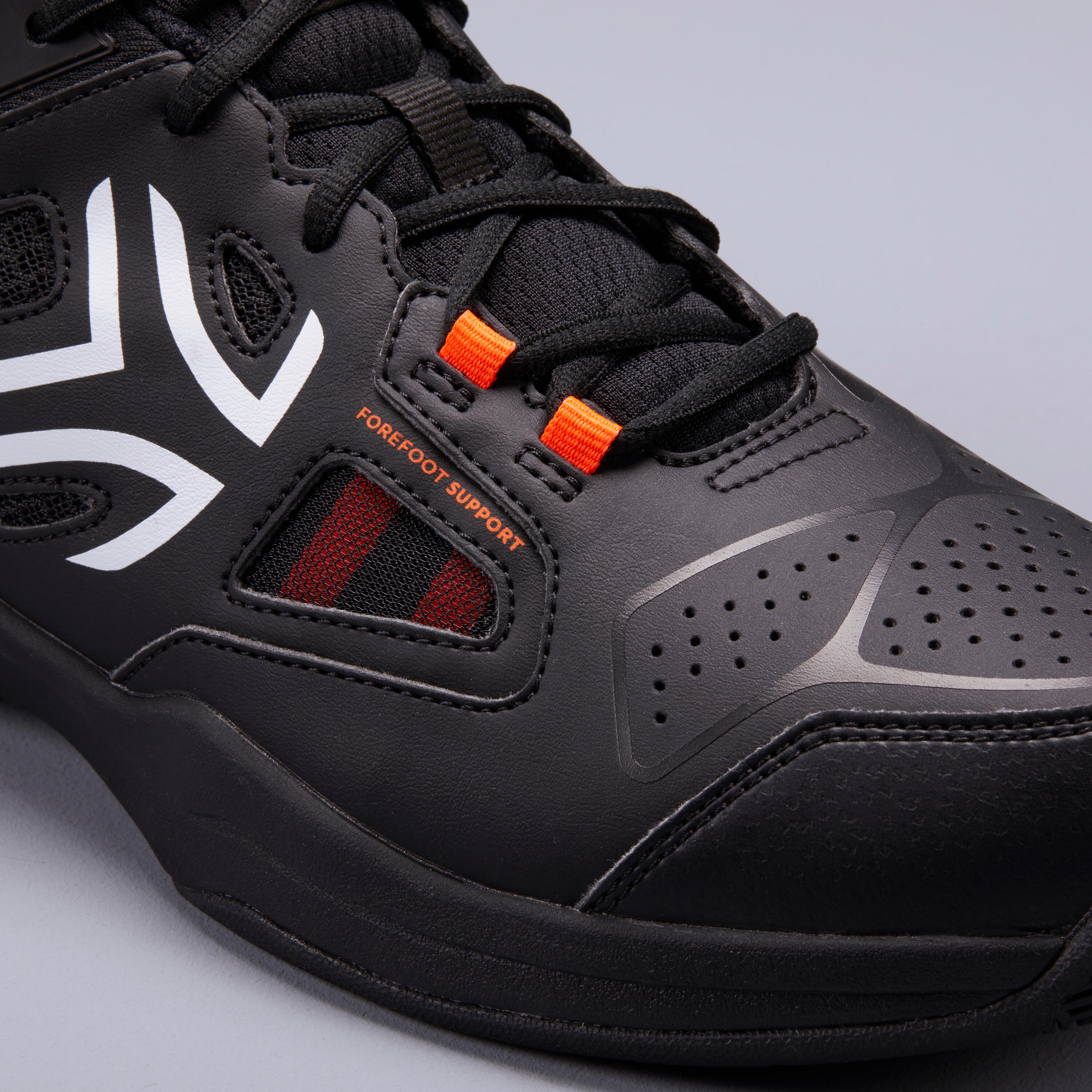 TS500 Multicourt Tennis Shoes - Black/Orange 8/8