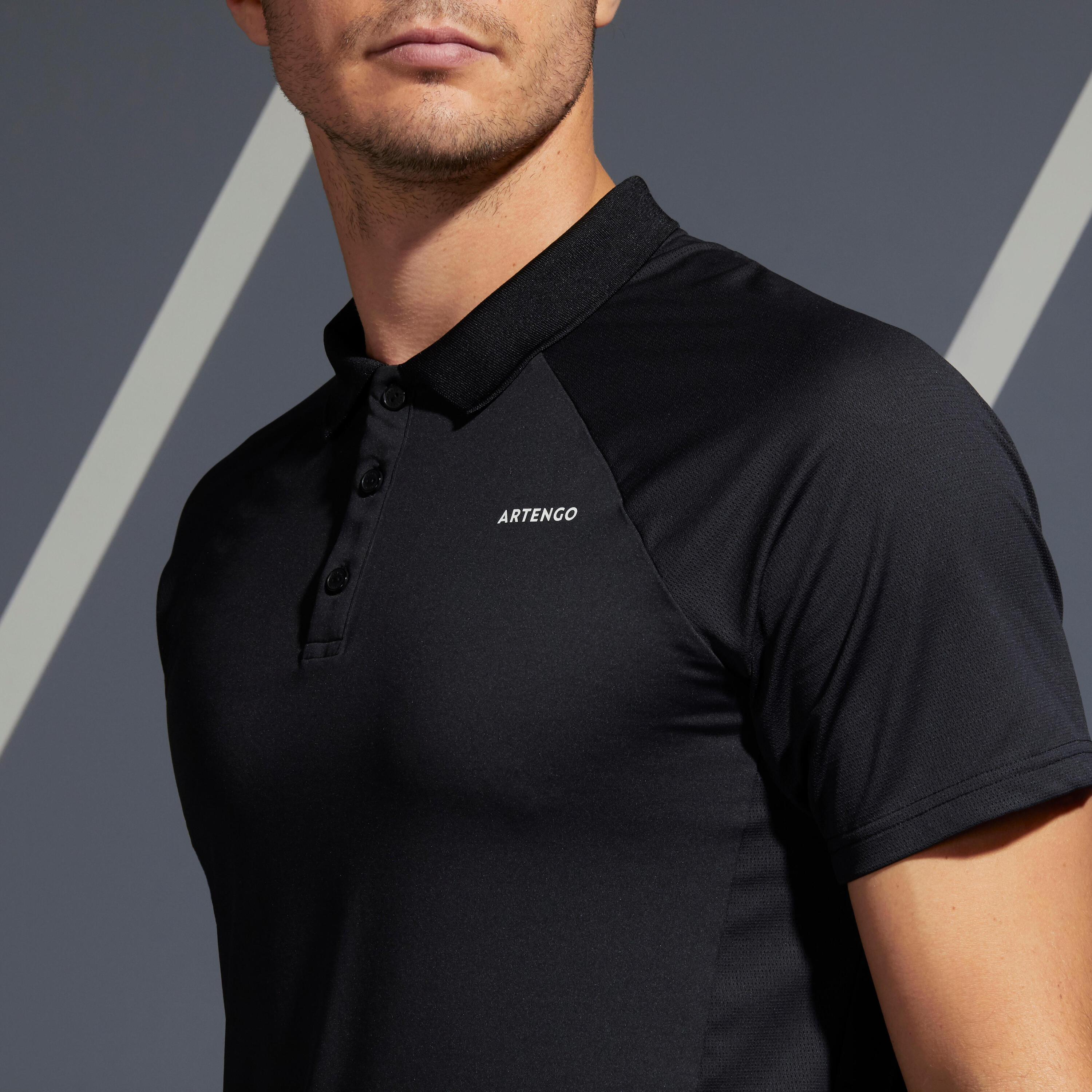 Men's Tennis Polo Shirt TPO 500 Dry - Black 5/11