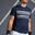 Camiseta de tenis manga corta transpirable hombre Artengo TTS100 azul marino