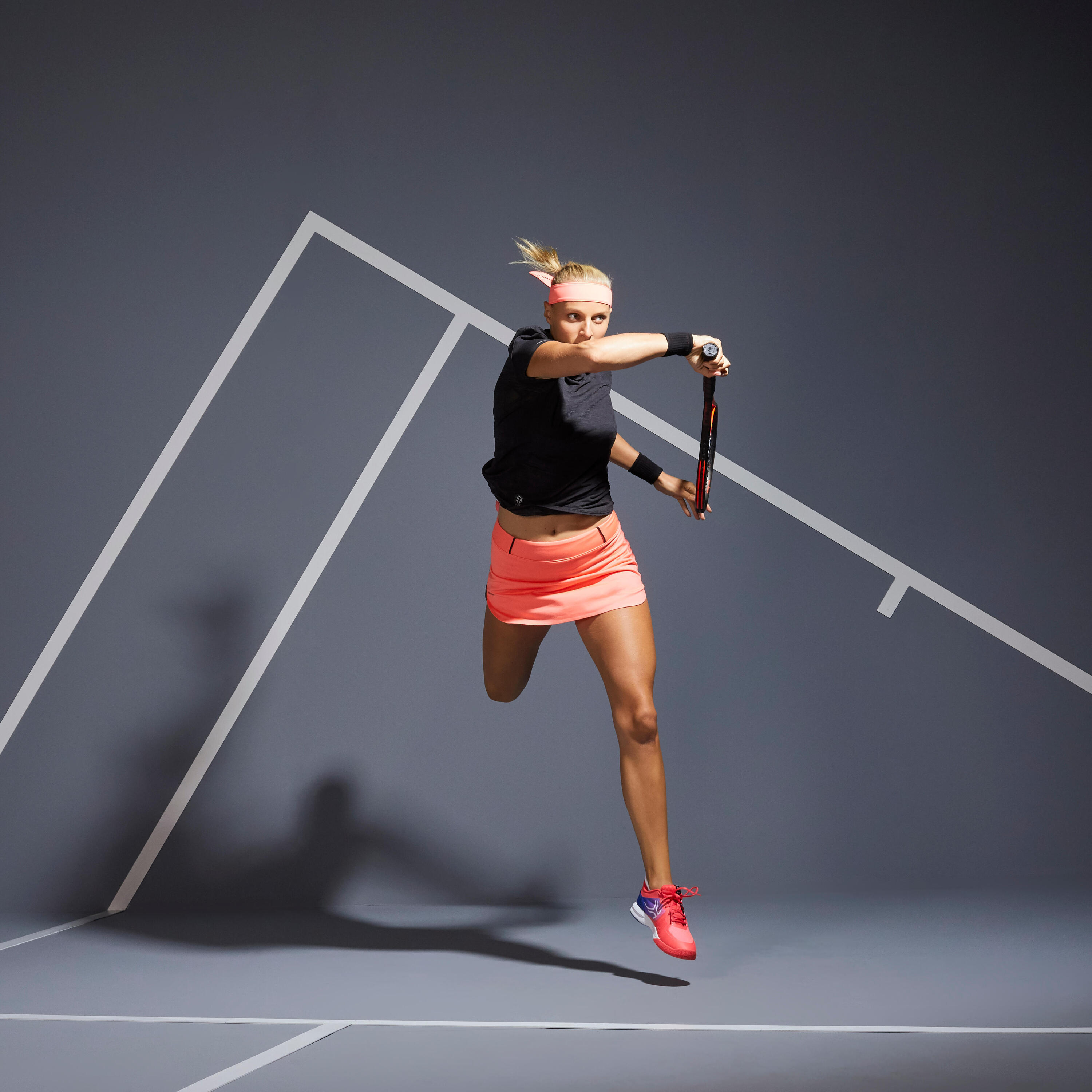 Women's Tennis Quick-Dry Soft Skirt Dry 900 - Coral 2/10