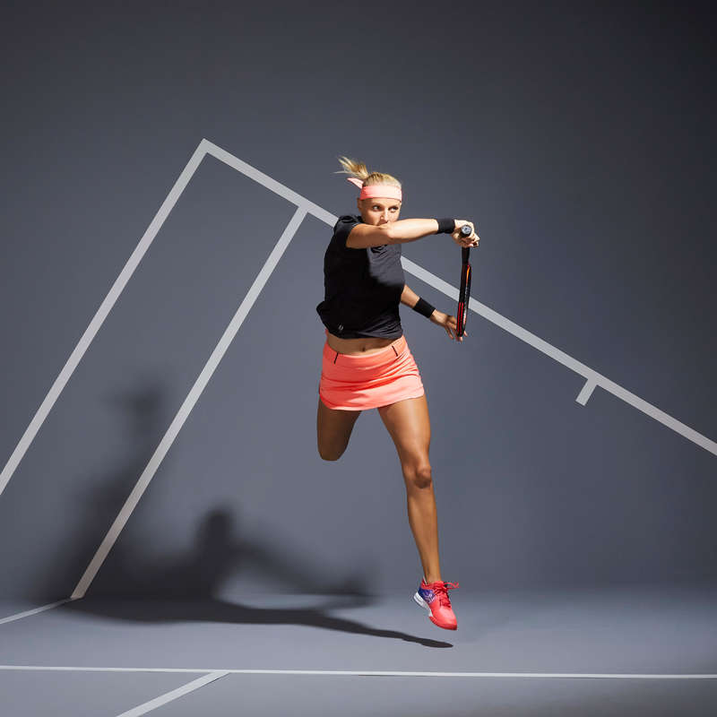 UBIÓR TENNISOWY NA KAŻDĄ POGODĘ DLA KOBIET Tenis - Koszulka TS LIGHT 990 CZARNA ARTENGO - Odzież do tenisa