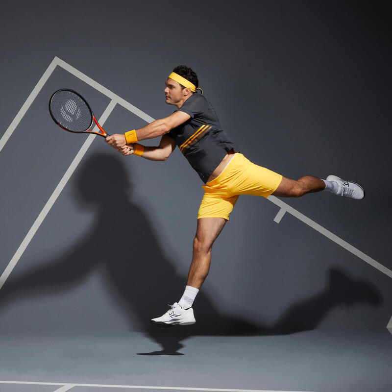 Férfi rövidnadrág teniszezéshez, 900 Light, sárga