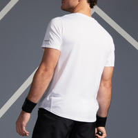 Camiseta de Tenis TTS100 Hombre Blanco 