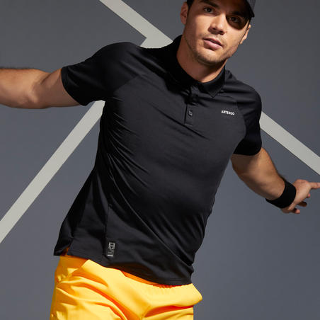 חולצת טניס לגברים גזרת פולו TPO 500 Dry - שחור
