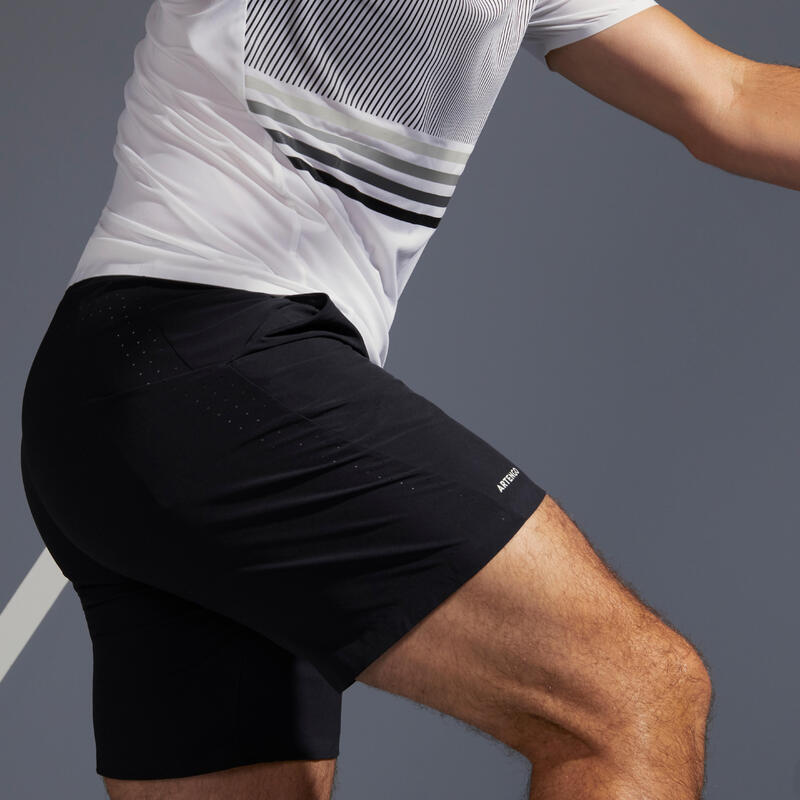 Pantalón corto de tenis hombre Artengo TSH 900 Light negro