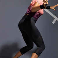 Women's Tennis Quick-Dry Cropped Leggings Hip Ball - Black